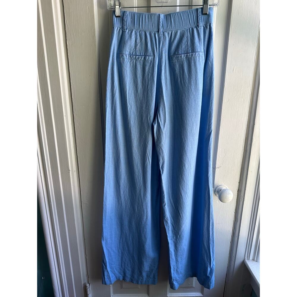 Abercrombie & Fitch Light Blue Wide-Leg Pants | Size Small - Picture 4 of 7